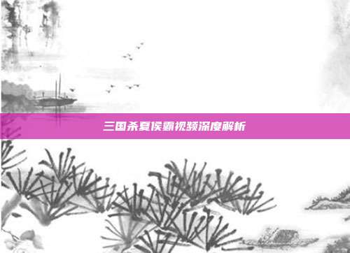 三国杀夏侯霸视频深度解析