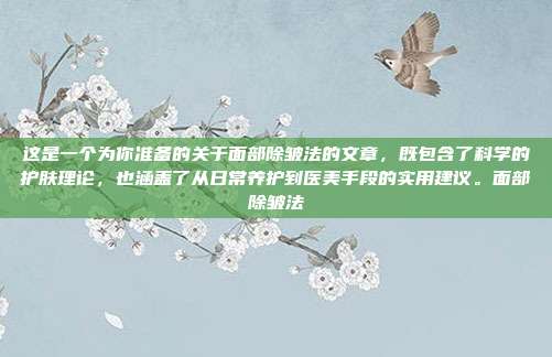 这是一个为你准备的关于面部除皱法的文章，既包含了科学的护肤理论，也涵盖了从日常养护到医美手段的实用建议。面部除皱法
