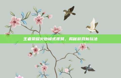 王者荣耀火炮模式视频,揭秘游戏新玩法