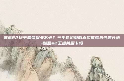 魅蓝E2玩王者荣耀卡不卡?三年老机型的真实体验与性能分析-魅蓝e2王者荣耀卡吗