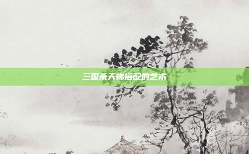 三国杀天梯搭配的艺术