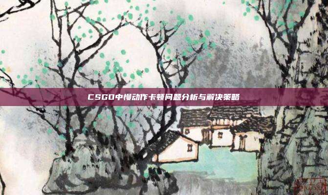 CSGO中慢动作卡顿问题分析与解决策略