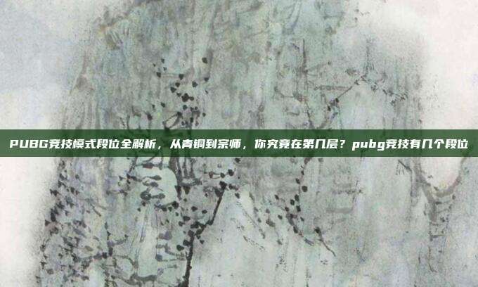 PUBG竞技模式段位全解析,从青铜到宗师,你究竟在第几层?pubg竞技有几个段位