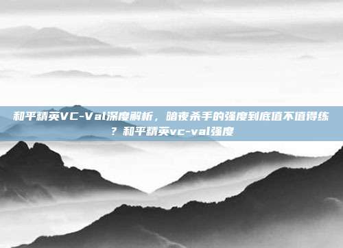 和平精英VC-Val深度解析，暗夜杀手的强度到底值不值得练？和平精英vc-val强度