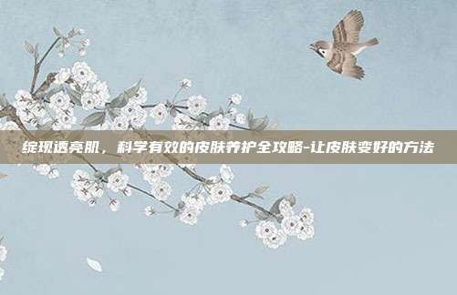 绽现透亮肌，科学有效的皮肤养护全攻略-让皮肤变好的方法