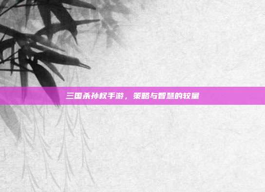 三国杀孙权手游，策略与智慧的较量