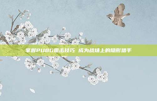 掌握PUBG狙击技巧 成为战场上的隐形猎手
