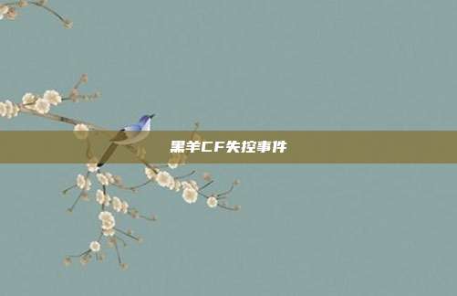 黑羊CF失控事件