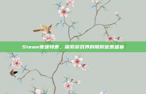 Steam夜晚特惠，探索游戏界的限时优惠盛宴