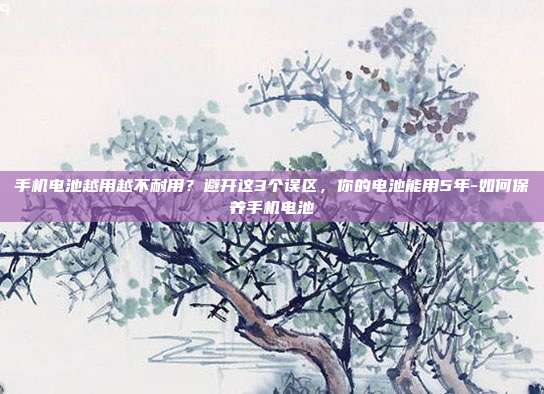 手机电池越用越不耐用？避开这3个误区，你的电池能用5年-如何保养手机电池