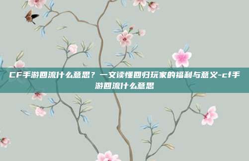 CF手游回流什么意思？一文读懂回归玩家的福利与意义-cf手游回流什么意思