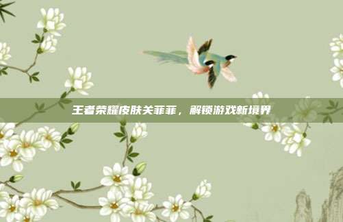 王者荣耀皮肤关菲菲，解锁游戏新境界