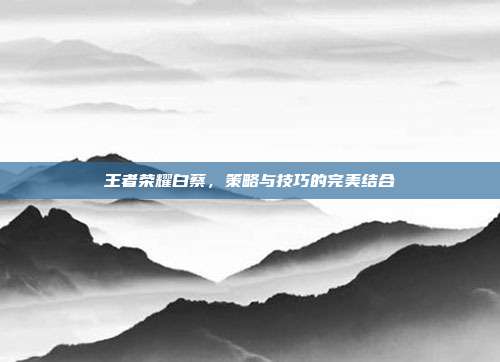 王者荣耀白蔡，策略与技巧的完美结合