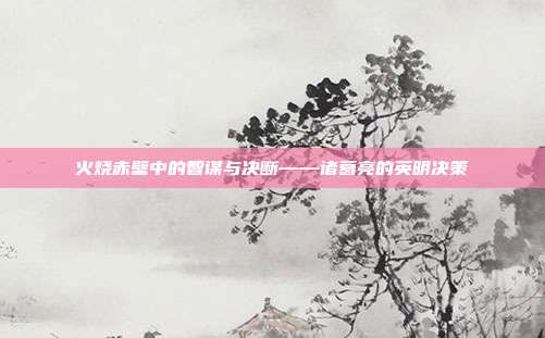 火烧赤壁中的智谋与决断——诸葛亮的英明决策