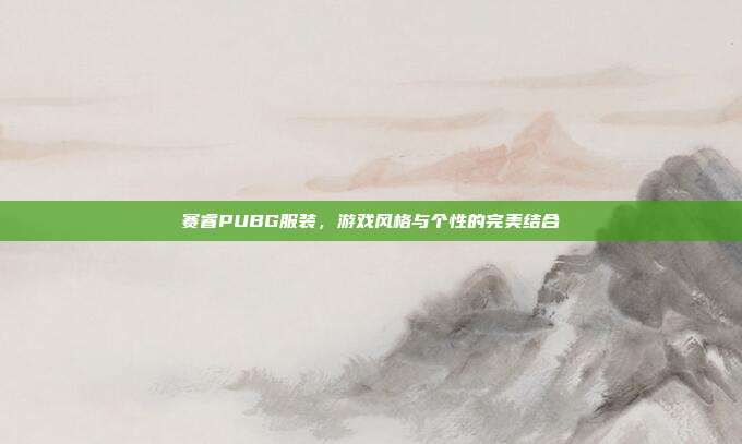 赛睿PUBG服装,游戏风格与个性的完美结合