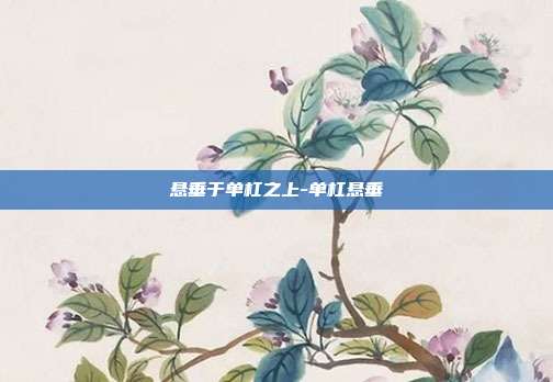 悬垂于单杠之上-单杠悬垂
