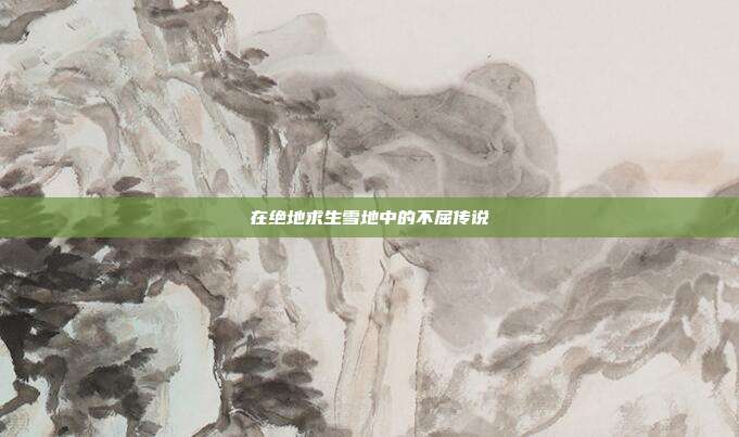 在绝地求生雪地中的不屈传说