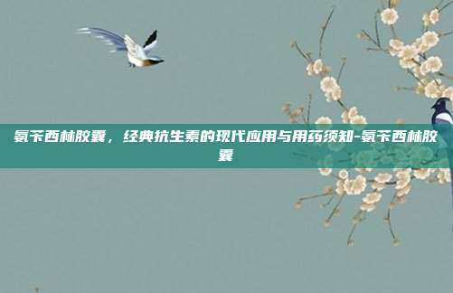 氨苄西林胶囊，经典抗生素的现代应用与用药须知-氨苄西林胶囊
