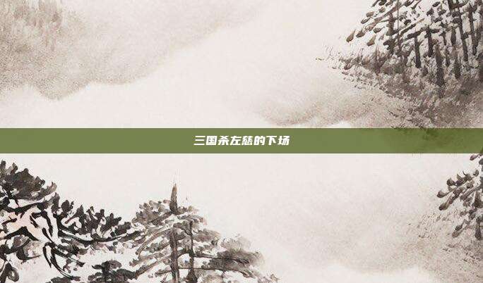 三国杀左慈的下场
