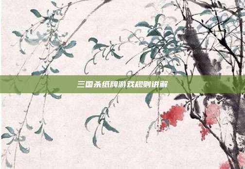 三国杀纸牌游戏规则讲解