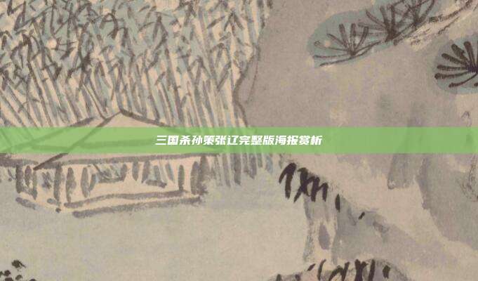 三国杀孙策张辽完整版海报赏析