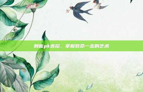 刺客pk连招,掌握致命一击的艺术