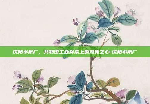 沈阳水泵厂,共和国工业脊梁上的流体之心-沈阳水泵厂