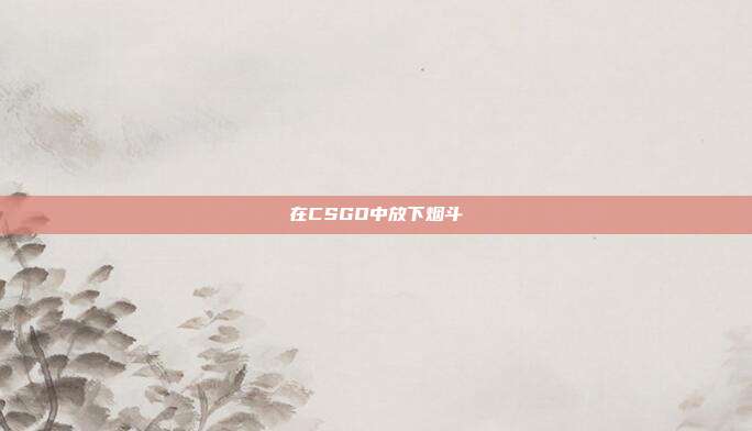 在CSGO中放下烟斗