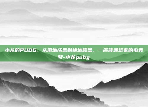 小龙的PUBG，从落地成盒到绝地翻盘，一名普通玩家的电竞梦-小龙pubg