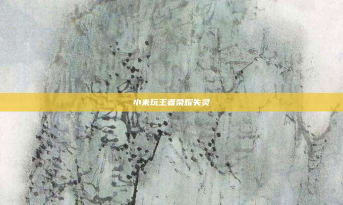 小米玩王者荣耀失灵