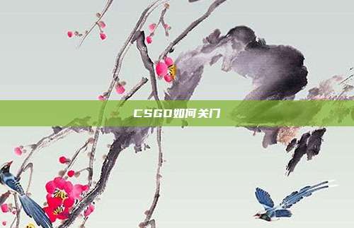 CSGO如何关门