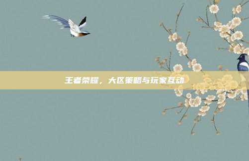 王者荣耀,大区策略与玩家互动