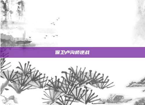 保卫卢沟桥逆战