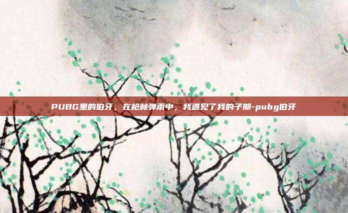 PUBG里的伯牙，在枪林弹雨中，我遇见了我的子期-pubg伯牙