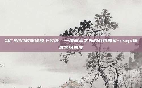 当CSGO的枪火映上竖纸,一块屏幕之外的战术想象-csgo锁屏竖纸图像