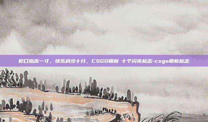 枪口抬高一寸,快乐减少十分,CSGO萌新の十个闪亮标志-csgo萌新标志