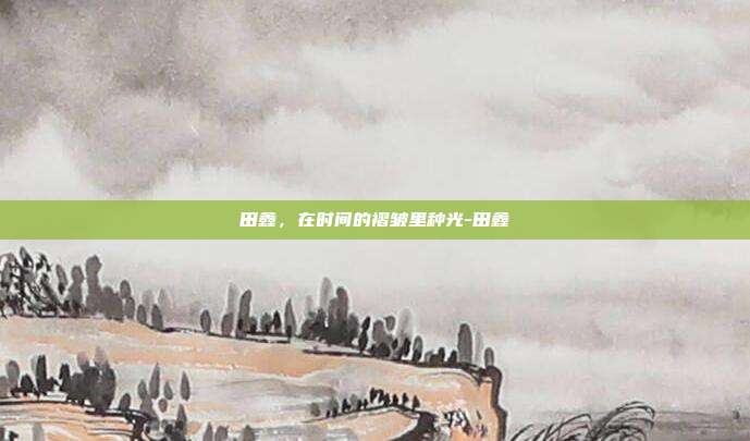 田鑫，在时间的褶皱里种光-田鑫