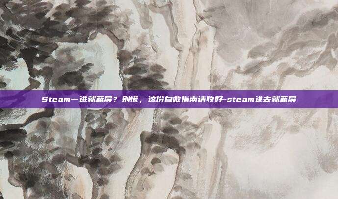 Steam一进就蓝屏？别慌，这份自救指南请收好-steam进去就蓝屏