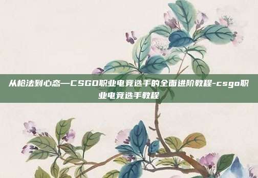 从枪法到心态—CSGO职业电竞选手的全面进阶教程-csgo职业电竞选手教程