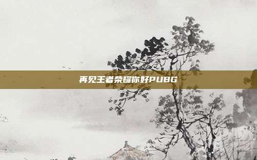 再见王者荣耀你好PUBG