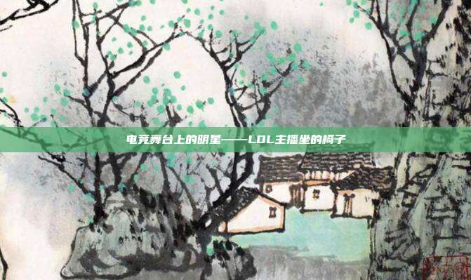 电竞舞台上的明星——LOL主播坐的椅子