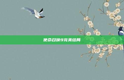使命召唤9完美结局