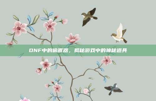 DNF中的偷渡器,揭秘游戏中的神秘道具