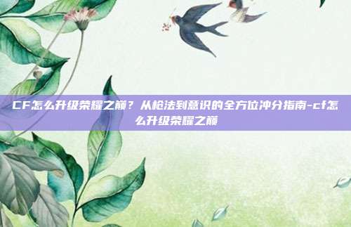 CF怎么升级荣耀之巅？从枪法到意识的全方位冲分指南-cf怎么升级荣耀之巅