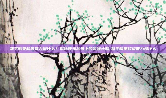 和平精英超级智力是什么?揭秘吃鸡战场上的最强大脑-和平精英超级智力是什么
