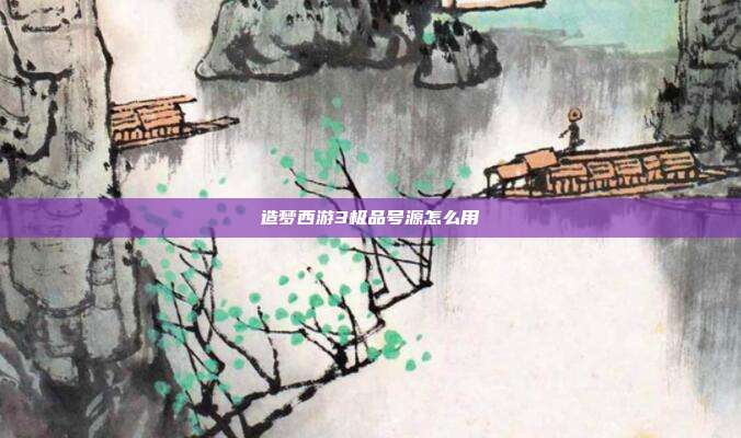 造梦西游3极品号源怎么用
