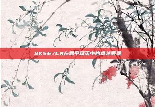 SK567CN在和平精英中的卓越表现