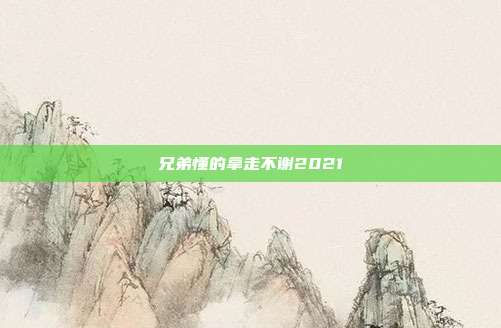 兄弟懂的拿走不谢2021