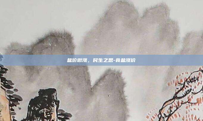 盐价微涨,民生之思-食盐涨价