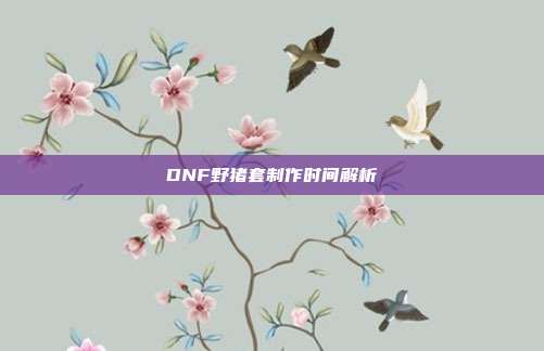 DNF野猪套制作时间解析